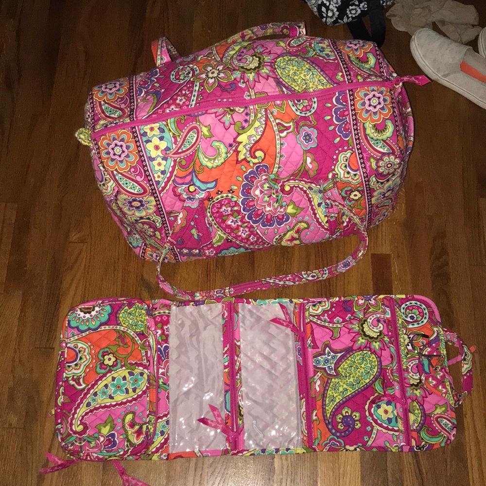 Vera Bradley duffle and make up hanger